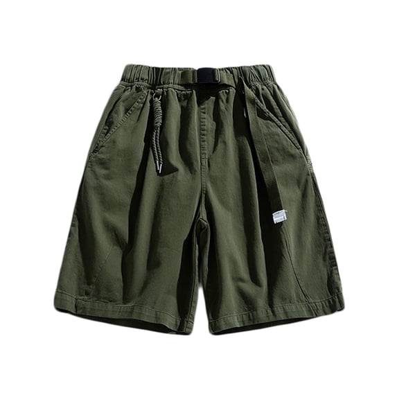 WREESH Men's Cargo Shorts Casual Fashion Sports Stretch Breathable Side Pocket Sweatshorts Outdoor Workout Shorts Olive Green