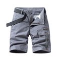 thumbnail image 1 of WREESH Men's Cargo Shorts Plus Size Cargo Shorts Multi-Pockets Relaxed Summer Beach Short Pants Outdoor Workout Shorts Gray, 1 of 5