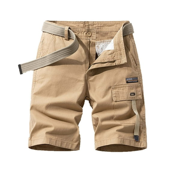 WREESH Men's Cargo Shorts Plus Size Cargo Shorts Multi-Pockets Relaxed Summer Beach Short Pants Outdoor Workout Shorts Khaki