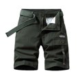 thumbnail image 1 of WREESH Men's Cargo Shorts Plus Size Cargo Shorts Multi-Pockets Relaxed Summer Beach Short Pants Outdoor Workout Shorts Olive Green, 1 of 5