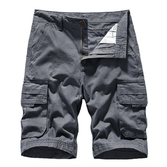 WREESH Men's Cargo Shorts Sports and Csaual Multi-Pockets Relaxed Summer Short Pants Outdoor Workout Shorts Gray