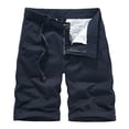 thumbnail image 1 of WREESH Men's Cargo Shorts Summer Fashion Solid Color Casual Shorts Athletic Shorts Cargo Shorts Outdoor Workout Shorts Dark Blue, 1 of 4