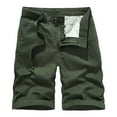 thumbnail image 1 of WREESH Men's Cargo Shorts Summer Fashion Solid Color Casual Shorts Athletic Shorts Cargo Shorts Outdoor Workout Shorts Olive Green, 1 of 7