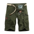 thumbnail image 1 of WREESH Men's Cargo Shorts Summer Fashion Solid Color Casual Shorts Multi-Pocket Cargo Shorts Outdoor Workout Shorts Olive Green, 1 of 8