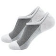 thumbnail image 1 of WREESH Men's Casual Comfortable Breathable Non-Slip Ankle Socks, Short Invisible Socks for Men Beige, 1 of 3
