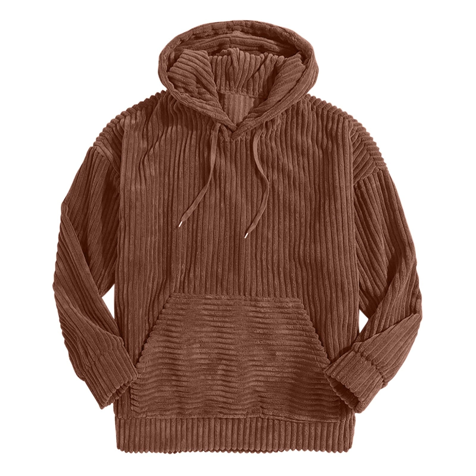 WREESH Men's Casual Corduroy Hoodies Fall Warm Soft Casual