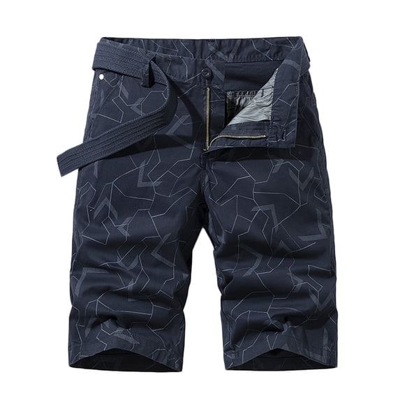 WREESH Men's Casual Shorts Cargo Shorts Summer Fashion Solid Color Casual Shorts Athletic Shorts Cargo Shorts Dark Blue