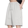 thumbnail image 1 of WREESH Men's Casual Shorts Casual Daily Outdoor Beach Lightweight and Breathable Work Shorts Beach Shorts White, 1 of 9