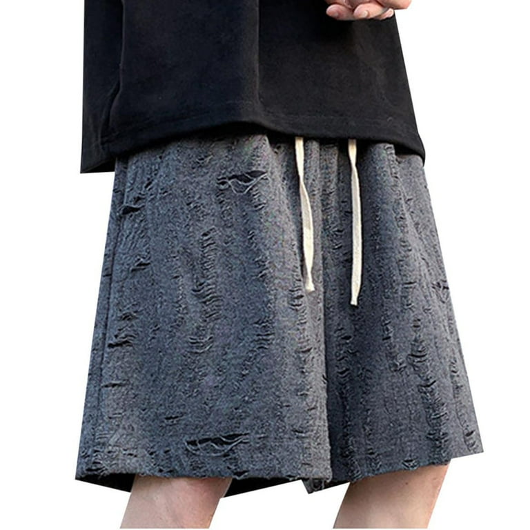 Ripped sweat shorts top