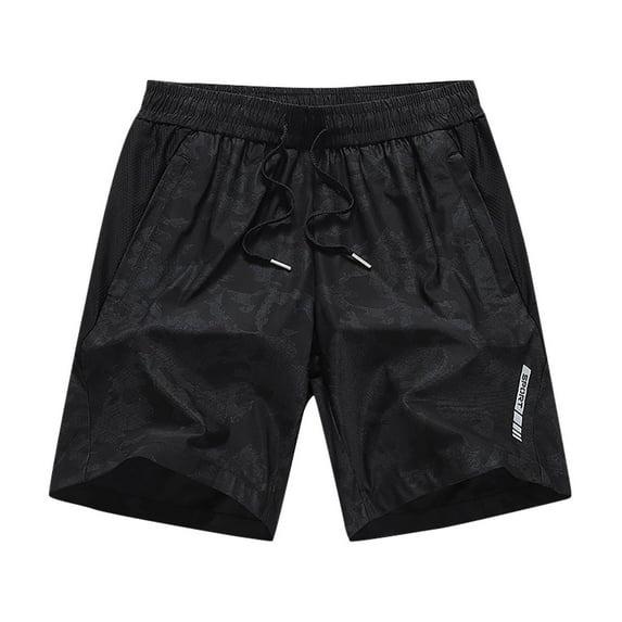 WREESH Men's Casual Shorts Summer Casual and Comfortable Drawstring Pocket Elastic Waist Shorts Athletic Shorts Black