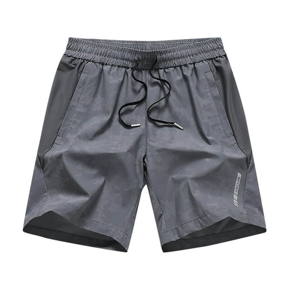 WREESH Men's Casual Shorts Summer Casual and Comfortable Drawstring Pocket Elastic Waist Shorts Athletic Shorts Dark Gray