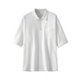 thumbnail image 1 of WREESH Men's Casual Zippered Henley T-Shirts Comfortable Short Sleeve Solid Color Tops White, 1 of 5