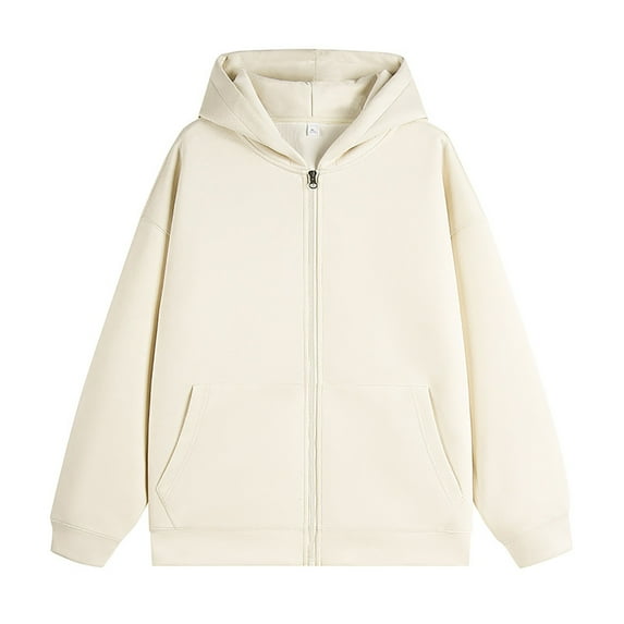 WREESH Men's Classic Hoodies Zip-Up Hooded Sweatshirt with Pockets, Warm Winter Jacket, Cozy Casual Streetwear, Ribbed Cuffs & Hem, 2025 Fashion Outerwear
