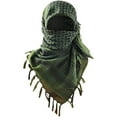 thumbnail image 1 of WREESH Men's Cotton Patterned Desert Scarf With Neck Warmer and Tassel, Stylish Men's Scarf Green, 1 of 3