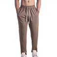 thumbnail image 1 of WREESH Men's Cotton Sweatpants Casual Fashion Lace Up Elastic Pants Sports Pants Coffee, 1 of 5