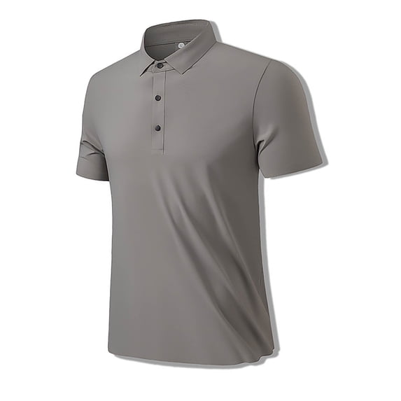 WREESH Men's Lightweight Henley Shirt Casual Short Sleeve Top with Tagless Design & 4-Way Stretch for Tropical Climate Wear