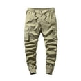 thumbnail image 1 of WREESH Men's Drawstring Sweatpants Fashion Solid Casual Elastic Waist with Pocket Trousers Sport Pants Khaki, 1 of 9