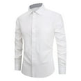 thumbnail image 1 of WREESH Men's Dress Shirt Formal Long Sleeve Button-Down Business Top with Turn-Down Collar for Office & Special Occasion, 1 of 4