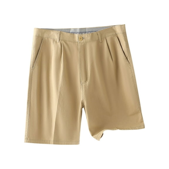 WREESH Men's Dress Shorts Work Shorts Fashion Chino Shorts Loose Summer Short Pants Walkshorts Khaki