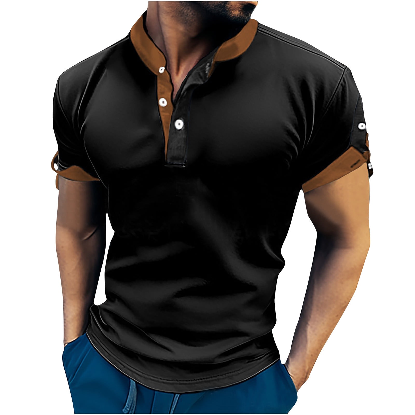 WREESH Men #39 s Fashion T Shirts Solid Color Spring Summer Short Sleeved WREESH Men #39 s Fashion T Shirts Solid Color Spring Summer Short Sleeved