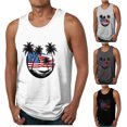 thumbnail image 1 of WREESH Men's Fitness Tank Top Crew Neck Graphic Tee 4th of July Shirts and Workout Tops Black, 1 of 4