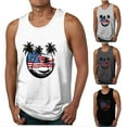 thumbnail image 1 of WREESH Men's Fitness Tank Top Crew Neck Graphic Tee 4th of July Shirts and Workout Tops White, 1 of 4