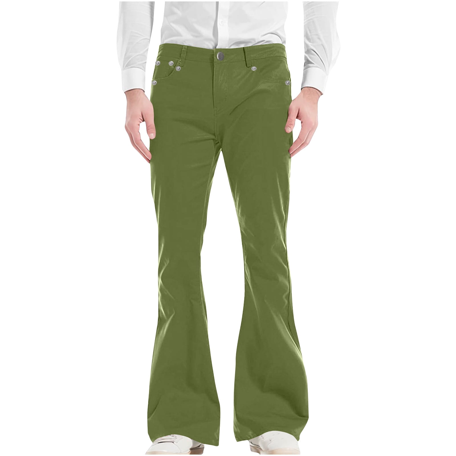 新品未使用 BELPER PLEATED PANTS（GREEN) SHEIN Plus High Waist Solid Flare Leg Pants Without Belt in