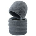 thumbnail image 1 of WREESH Men's Fleece Scarf & Beanie Set - Thermal Winter Neck Gaiter with Thick Knit Hat, Cold Weather Accessories Combo, 1 of 8