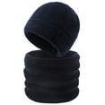 thumbnail image 1 of WREESH Men's Fleece Scarf & Beanie Set - Thermal Winter Neck Gaiter with Thick Knit Hat, Cold Weather Accessories Combo, 1 of 3