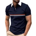 thumbnail image 1 of WREESH Men's Graphic Henley Shirts Button-Loose Casual Short Sleeve Shirt a Trendy Printed Top for Everyday Wear Navy, 1 of 7