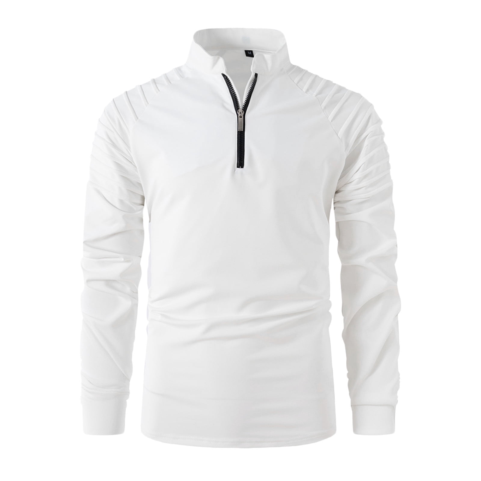 WREESH Men's Half-Zip Stand-Up Collar Top Longsleeve Sports Top in