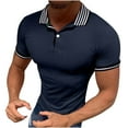 thumbnail image 1 of WREESH Men's Henley Shirt with Lapel Button & Short Sleeve - Lightweight Stretch Casual T-Shirt for Summer, Beach, Sports, Daily Outfits, 1 of 9