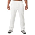 thumbnail image 1 of WREESH Men's Linen Pants Casual Loose Solid Half Waist Fashion Pockets Long Pants White, 1 of 9