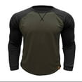 thumbnail image 1 of WREESH Men's Long-Sleeve Raglan Gym Shirt Muscle T-Shirts Active Sports and Casual Wear Pullover Top Olive Green, 1 of 5
