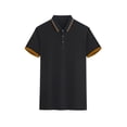thumbnail image 1 of WREESH Men's Modern Turndown Collar Henley Shirt Business Casual Solid Color Top with Stretch Fabric & Contemporary Tailoring, 1 of 8