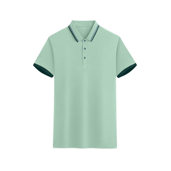 WREESH Men's Modern Turndown Collar Henley Shirt Business Casual Solid Color Top with Stretch Fabric & Contemporary Tailoring