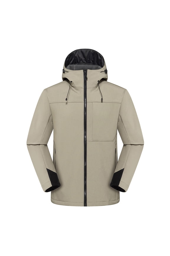 Men's Mountain Climbing Parka with Multi-Pocket & Water-Proof , Thermal Insulated Winter Jacket for Outdoor Hiking Camping