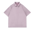 thumbnail image 1 of WREESH Men's Oversized Henley T-Shirt - Loose Fit Short Sleeve Solid Top, Drop Shoulder Design for Street Style & Layering, 1 of 5