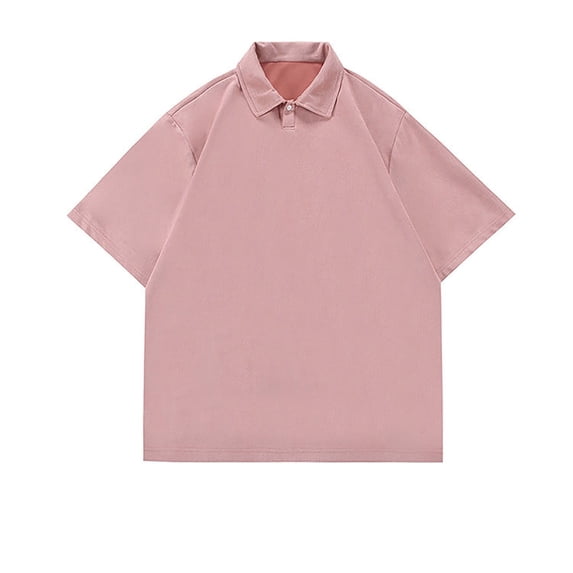 WREESH Men's Oversized Henley T-Shirt - Loose Fit Short Sleeve Solid Top, Drop Shoulder Design for Street Style & Layering