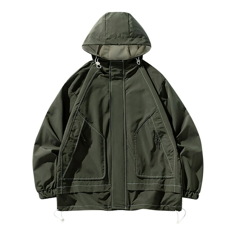 ジャケット・アウター Big Hoody Coat Men's Lightweight Jacket Hooded Outdoor Hiking Windbreaker