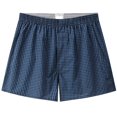 thumbnail image 1 of WREESH Men's Pajama Shorts Lounge Shorts Casual Plaid Summer Solid Elastic Waist Cotton-Crepe Home Shorts Navy, 1 of 3