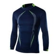thumbnail image 1 of WREESH Men's Quick-Dry Long-Sleeve Sport Shirt Base-Layer Running Top for Tennis and Running Navy, 1 of 6