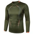 thumbnail image 1 of WREESH Men's Quick-Dry Long-Sleeve Sport Shirt Base-Layer Running Top for Tennis and Running Olive Green, 1 of 5
