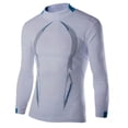 thumbnail image 1 of WREESH Men's Quick-Dry Long-Sleeve Sport Shirt Base-Layer Running Top for Tennis and Running White, 1 of 6