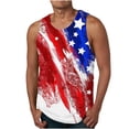 thumbnail image 1 of WREESH Men's Red, White, and Blue Tank Top Emblematic Summer Casual Wear White, 1 of 5