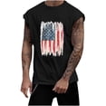 thumbnail image 1 of WREESH Men's Round Neck Cap Sleeve Top Sporty Graphic Tank Tops for Active Lifestyles Black, 1 of 5
