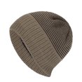 thumbnail image 1 of WREESH Men's Round Top Beanie Knitted Horizontal Stripe Acrylic Yarn Toe Cap for Men Khaki, 1 of 4