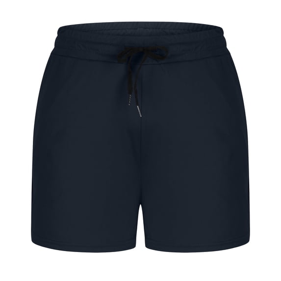 WREESH Men's Running Lightweight Athletic Shorts Bodybuilding Training Shorts Outdoor Gym Workout Shorts Casual Elastic Waist Drawstring Shorts Navy