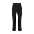 thumbnail image 1 of WREESH Men's Slim-Fit Casual Stretch Pants Gothic Pants Medieval Steampunk Retro Stage Performance Style Slim Button Trousers Black, 1 of 9