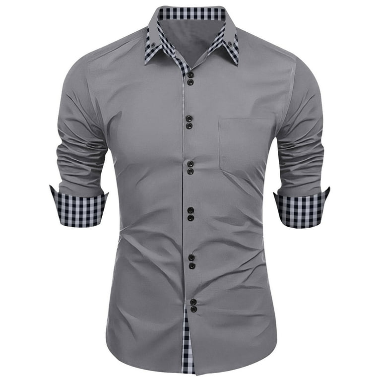 Casual British Style Plaid Contrast Turndown Collar Plus Size Tops Casual British Style Plaid Contrast Turndown Collar Plus Size Tops